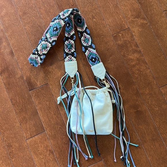 ZADIG & VOLTAIRE Rock Go Leather Bag with Macrame Strap - Picture 13 of 14